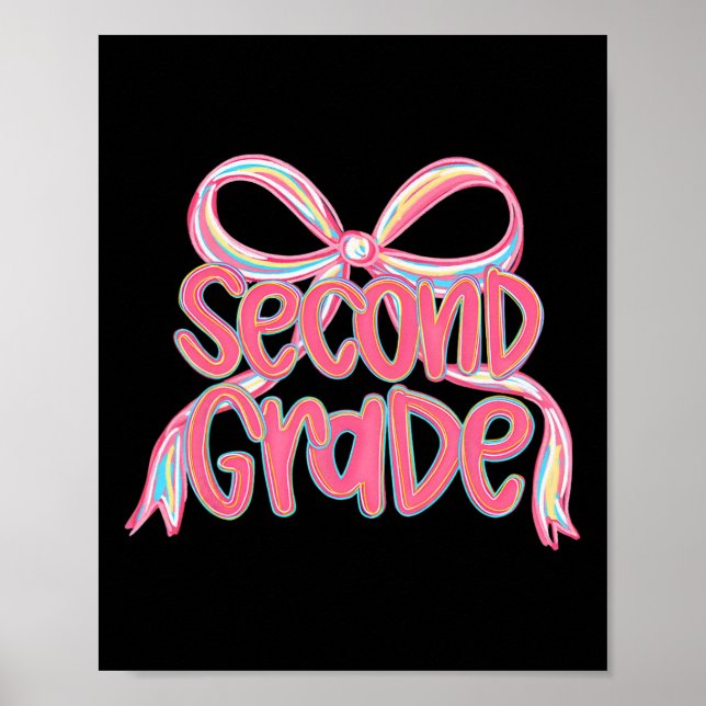 First Day Of Second Grade Floral Bundle For Teache Poster (Front)