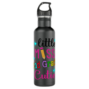 First Day Of Second Grade Little Miss 2nd Grade Cu Stainless Steel Water Bottle
