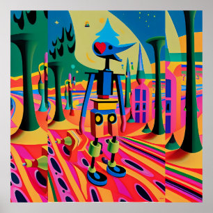 First Day of Surrealism School - Ken Gage Art Poster