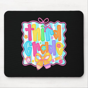 First Day Of Third Grade Floral Bundle For Teacher Mouse Pad