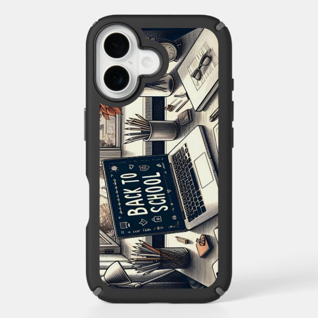 First‑Day‑Ready iPhone Case with Study Desk Art (Front)