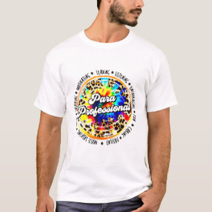 First Day School Kid Book Retro Leopard Para Profe T-Shirt