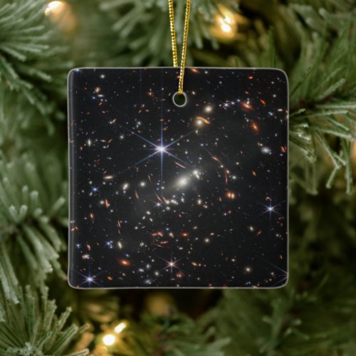 First Deep Field of Universe from James webb Ceramic Ornament