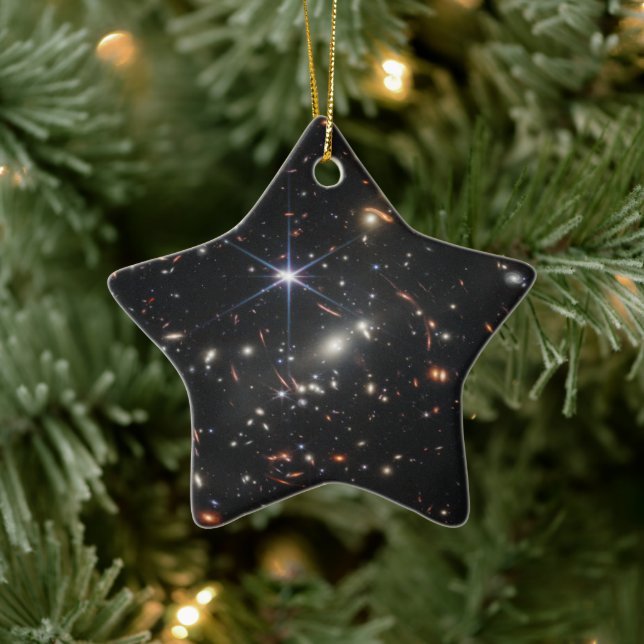 First Deep Field of Universe from James webb Ceramic Ornament (Tree)