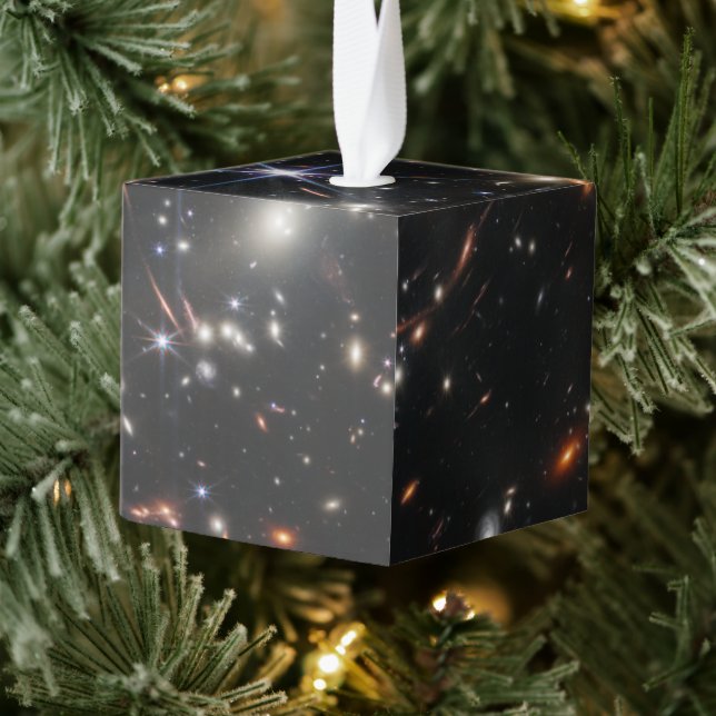 First Deep Field of Universe from James webb Cube Ornament (Tree)