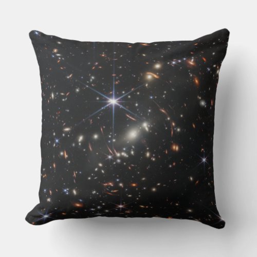 First Deep Field of Universe from James webb Throw Pillow
