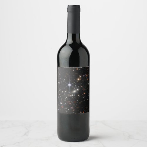 First Deep Field of Universe from James webb Wine Label