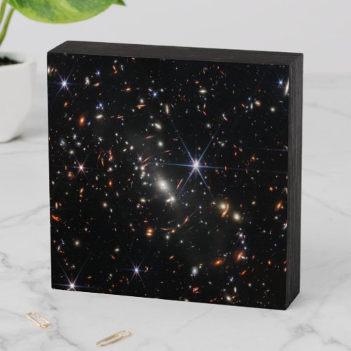 First Deep Field of Universe from James webb Wooden Box Sign