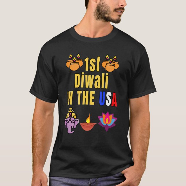 first diwali in the USA T-Shirt (Front)
