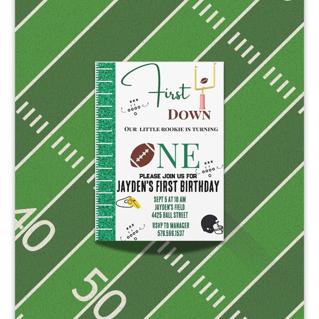 First down football birthday invite (Creator Uploaded)