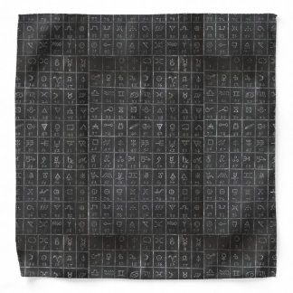 First Draft Alchemy Symbols Blackboard Chalkboard Bandana
