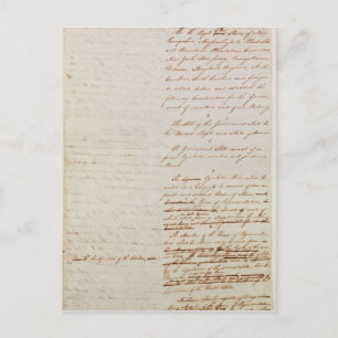 First draft of the Constitution of the U.S. Postcard