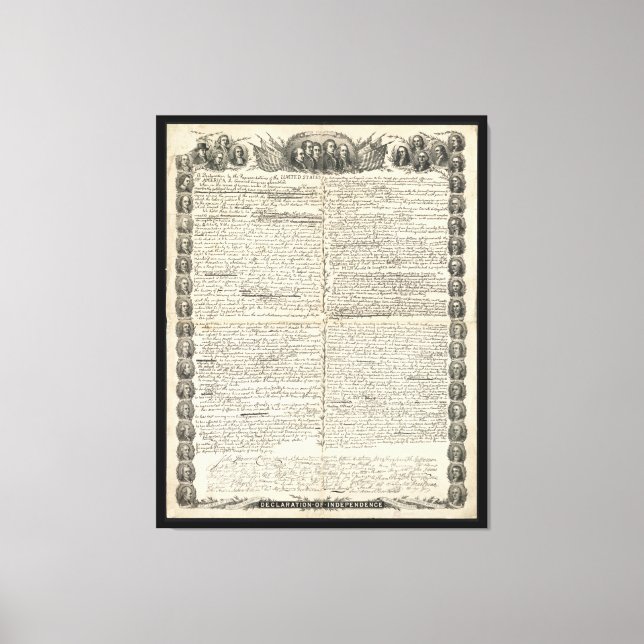 First Draft of the Declaration of Independence Canvas Print (Front)
