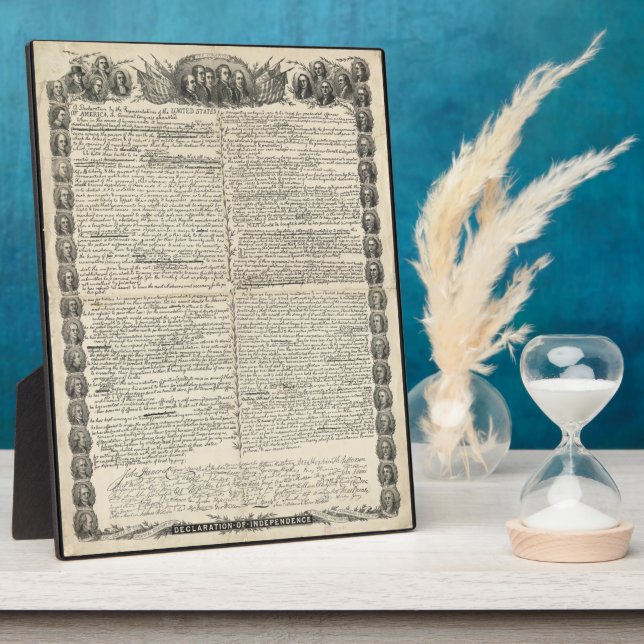 First Draft of the Declaration of Independence Plaque (Side)