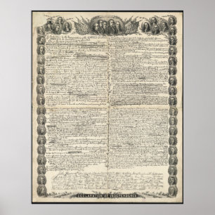 First Draft of the Declaration of Independence Poster