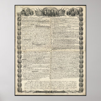 First Draft of the Declaration of Independence Poster
