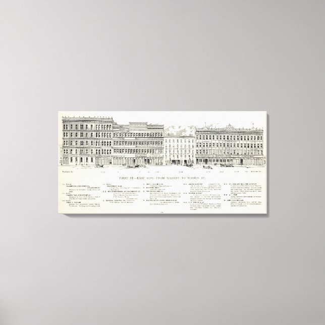 First East side Market and Mission Canvas Print (Front)