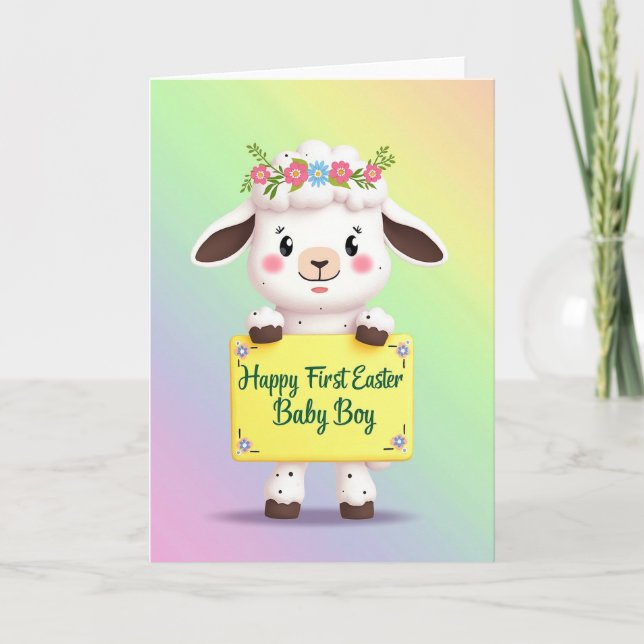 First Easter Baby Boy Card (Front)
