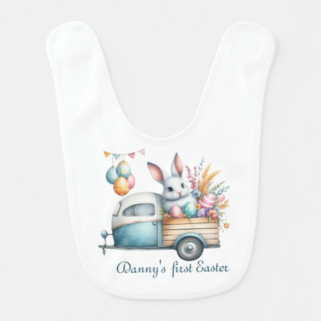First Easter Boy Baby Bib (Front)
