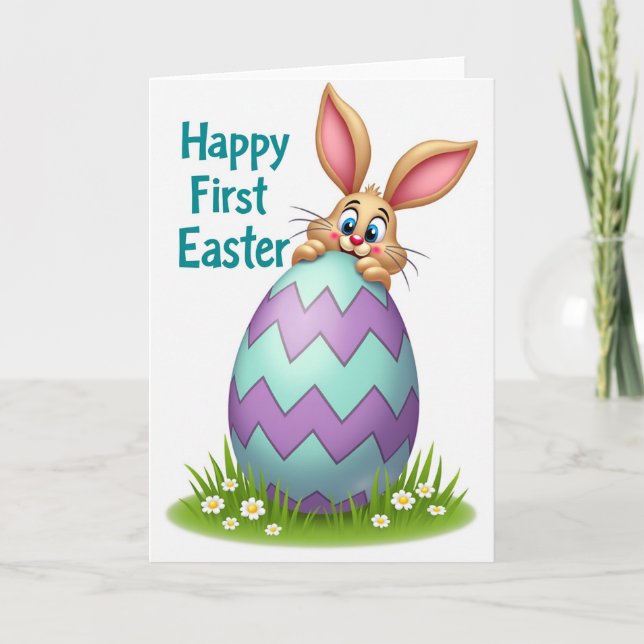 First Easter Bunny Happy Card (Front)