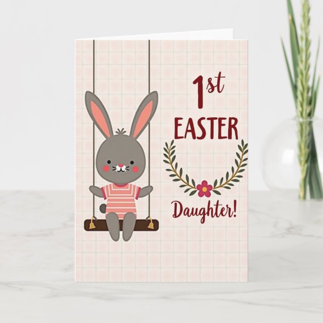 First Easter Daughter Cute Card (Front)