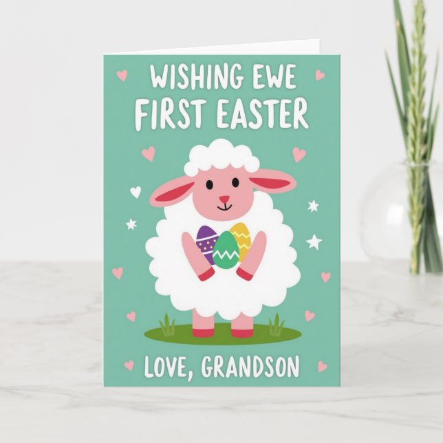 First Easter Ewe Love Card (Front)