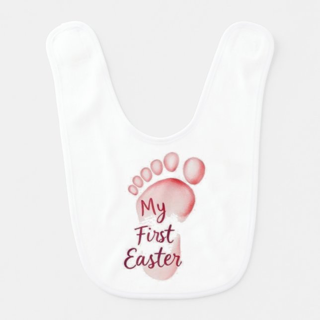 First Easter For Babies Baby Bib (Front)