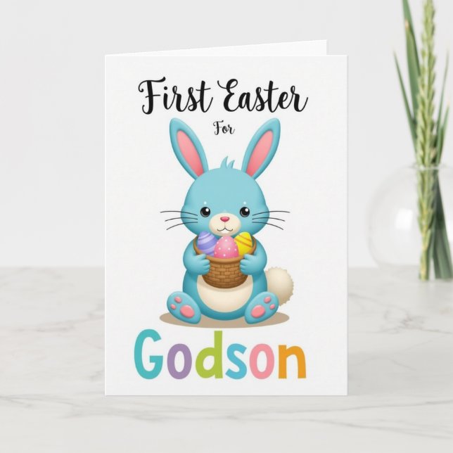 First Easter For Godson Card (Front)