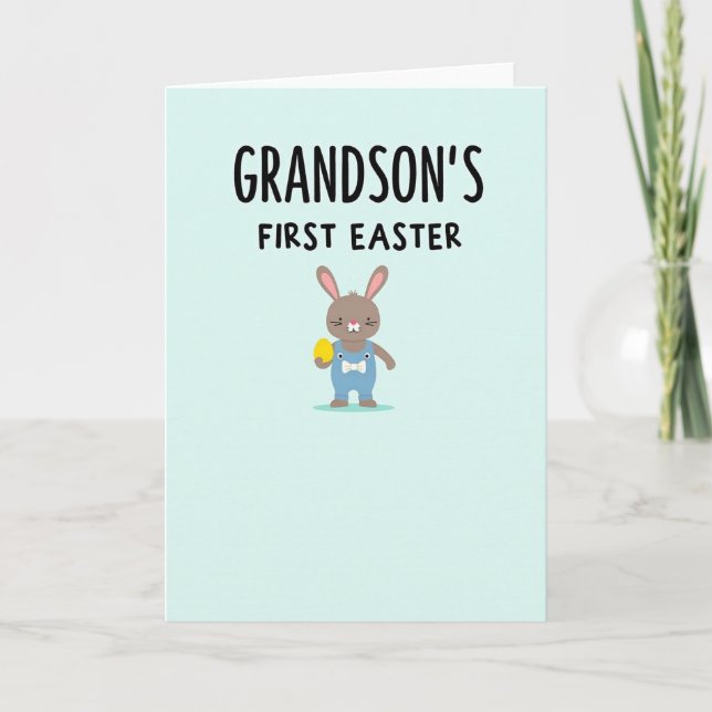 First Easter For Grandson Card (Front)