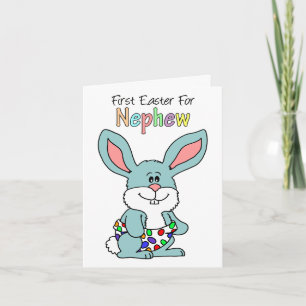 First Easter For Nephew Cute Bunny Card