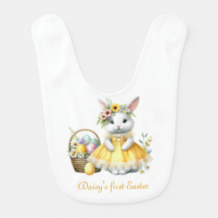 First Easter Girl Baby Bib