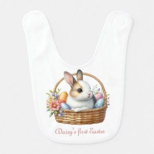 First Easter Girl Baby Bib