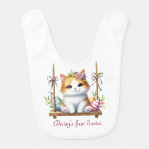 First Easter Girl Baby Bib