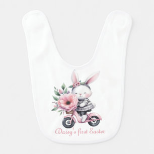 First Easter Girl Baby Bib