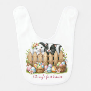 First Easter Girl Baby Bib