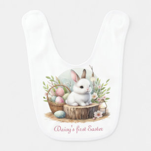 First Easter Girl Baby Bib