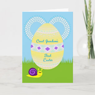 First Easter Grandson Art Card