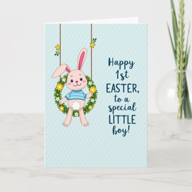 First Easter Little Boy Card (Front)