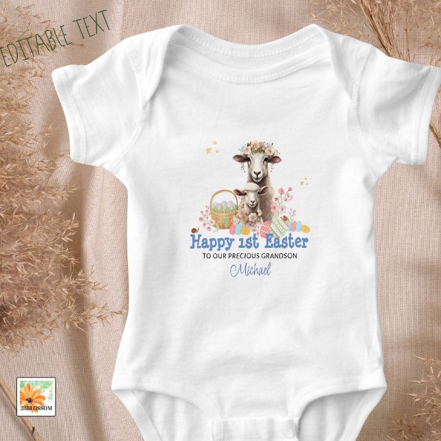  First Easter outfit for baby Lamb with name Bodysuit (Creator Uploaded)