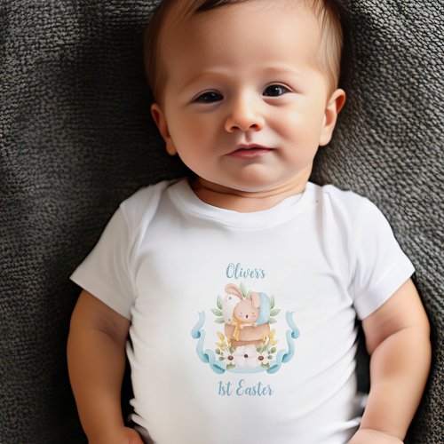 First Easter Personalized Baby boy Baby Bodysuit