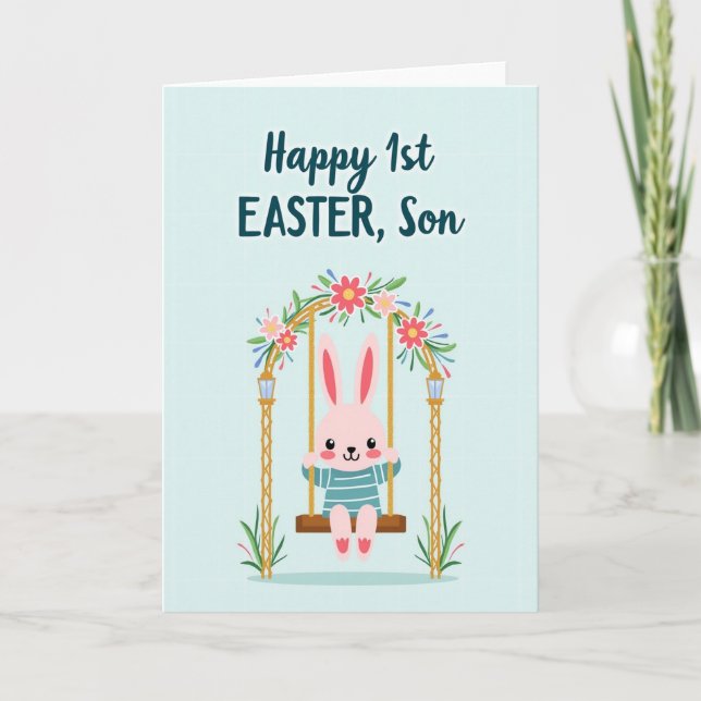 First Easter Son Keepsake Card (Front)