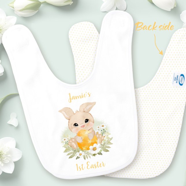 First Easter Unisex Personalized Baby boy Baby Bib (First Easter Unisex Personalized Baby boy Baby Bib)