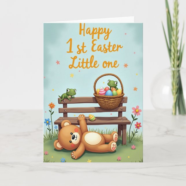 First Easter Wishes Little One Card (Front)