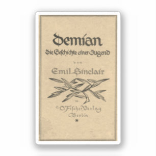 First edition cover of Demian (1919) Sticker