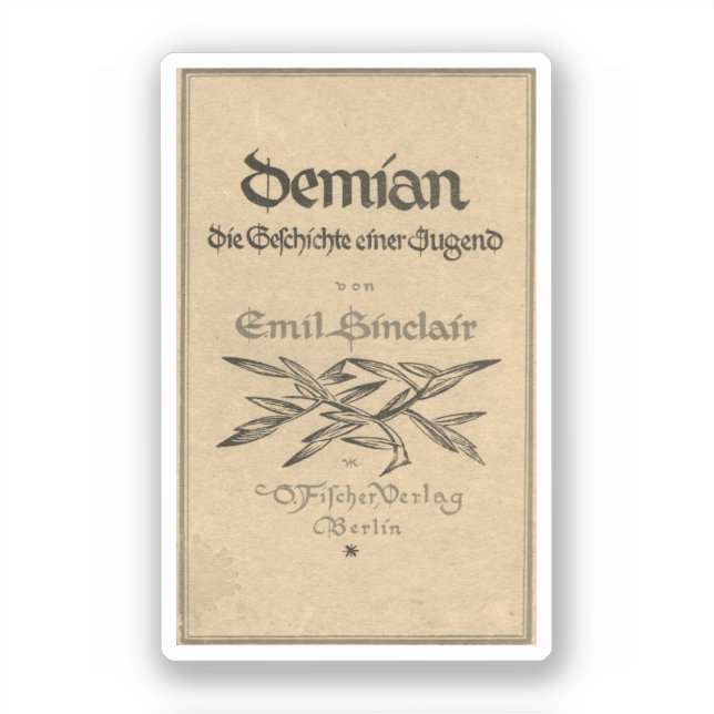 First edition cover of Demian (1919) Sticker (Front)