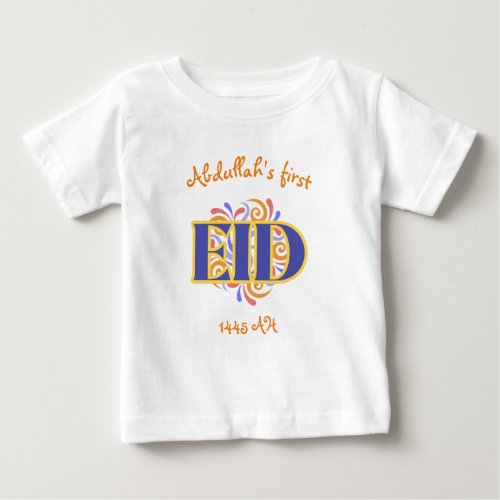 First Eid Celebration Custom Baby T_Shirt