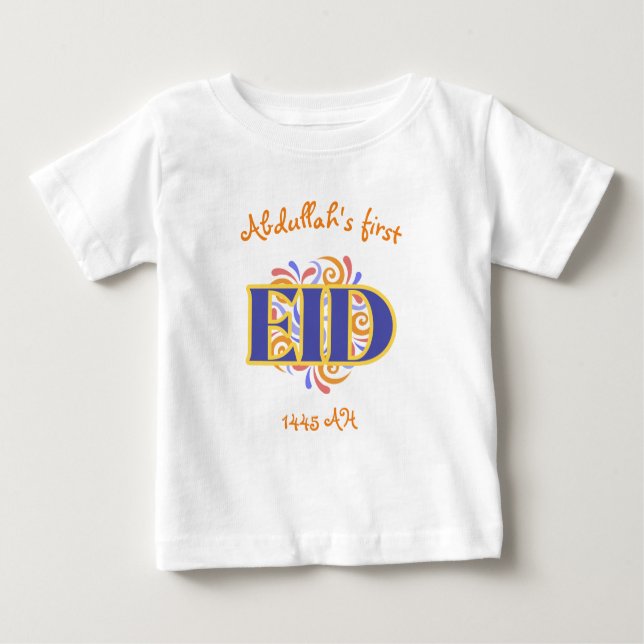 First Eid Celebration Custom Baby T-Shirt (Front)