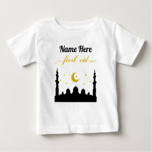 First Eid Custom Name Baby T-Shirt