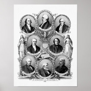 First Eight Chief Justices of the Supreme Court - Poster