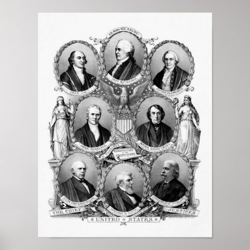 First Eight Chief Justices of the Supreme Court _ Poster